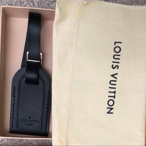 Louis Vuitton Small Black Blank Luggage Tag